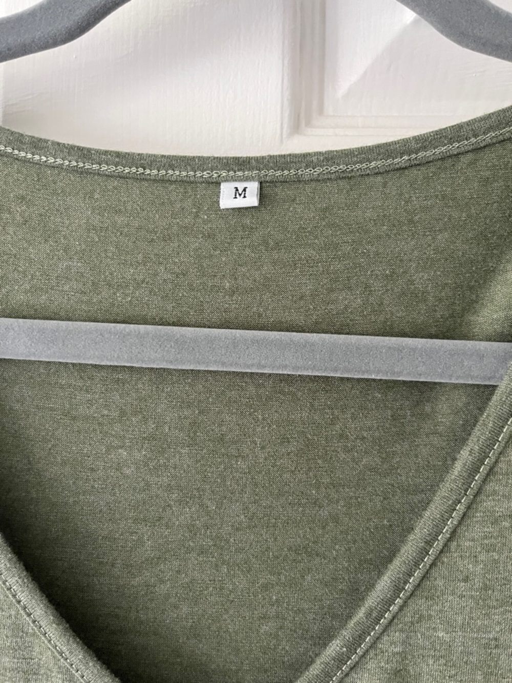 Sleeveless V-Neck Olive Maxi Dress - Picture 2 of 3